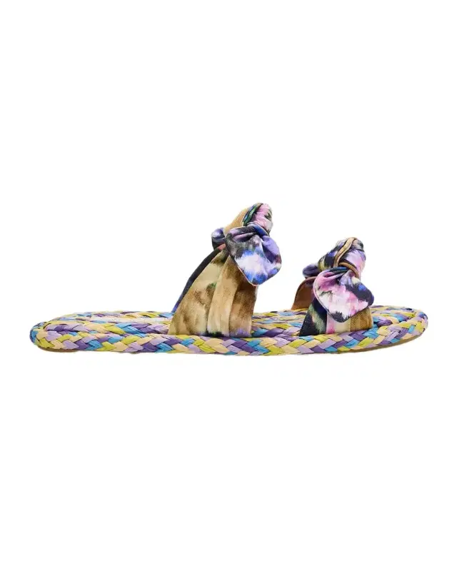 Zimmermann Carousel Raffia Slide Sandals