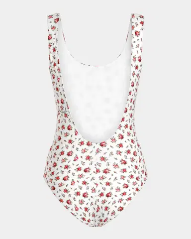 Dolce & Gabbana Rose Scoop-Back One-Piece Swimsuit | Thumbnail 3