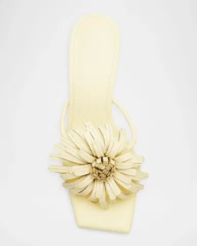 Cult Gaia 50mm Alora Leather Kitten-Heel Sandals | Thumbnail 6