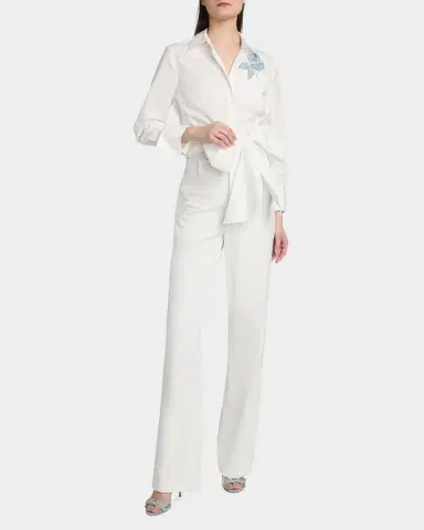 Ungaro Dixie Embellished Bow-Belt Button-Down Blouse | Thumbnail 2 Ungaro Dixie Embellished Bow-Belt Button-Down Blouse | Thumbnail 2
