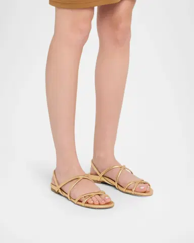 PEDRO GARCIA Biddy Laminated Leather Strappy Crisscross Sandals | Thumbnail 2 PEDRO GARCIA Biddy Laminated Leather Strappy Crisscross Sandals | Thumbnail 2