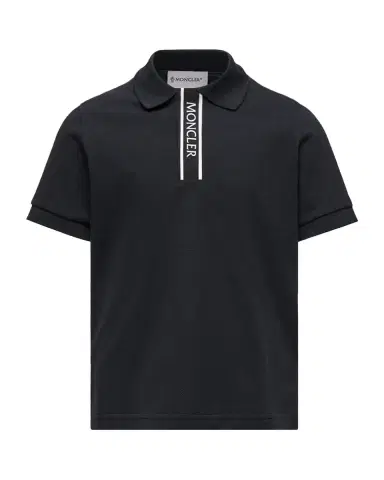 Moncler Boy's Logo-Trim Cotton Pique Polo, Size -10 | Thumbnail 2