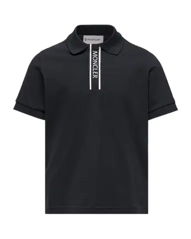 Moncler Boy's Logo-Trim Cotton Pique Polo, Size -10 | Thumbnail 1