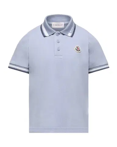 Moncler Boy's Stretch Cotton Pique Polo Shirt, Size 12-14 | Thumbnail 1 Moncler Boy's Stretch Cotton Pique Polo Shirt, Size 12-14 | Thumbnail 1