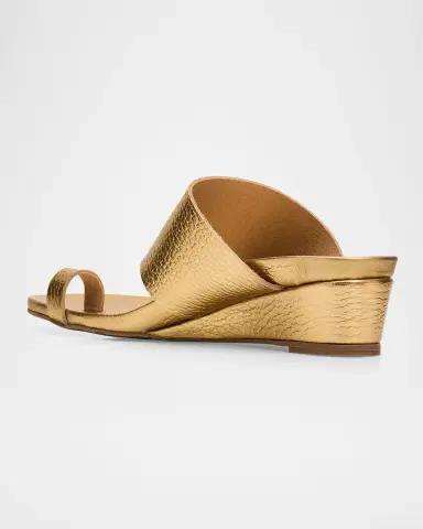 PEDRO GARCIA 40mm Weilis Metallic Leather Toe-Ring Wedge Sandals | Thumbnail 4 PEDRO GARCIA 40mm Weilis Metallic Leather Toe-Ring Wedge Sandals | Thumbnail 4