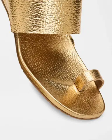 PEDRO GARCIA 40mm Weilis Metallic Leather Toe-Ring Wedge Sandals | Thumbnail 5 PEDRO GARCIA 40mm Weilis Metallic Leather Toe-Ring Wedge Sandals | Thumbnail 5