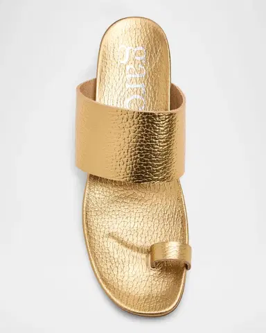 PEDRO GARCIA 40mm Weilis Metallic Leather Toe-Ring Wedge Sandals | Thumbnail 6 PEDRO GARCIA 40mm Weilis Metallic Leather Toe-Ring Wedge Sandals | Thumbnail 6