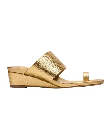 PEDRO GARCIA 40mm Weilis Metallic Leather Toe-Ring Wedge Sandals | Thumbnail 1 PEDRO GARCIA 40mm Weilis Metallic Leather Toe-Ring Wedge Sandals | Thumbnail 1
