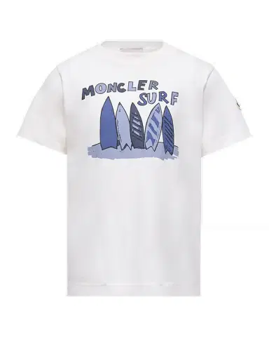 Moncler Boy's Surf-Print Cotton Jersey T-Shirt, Size 4-6 | Thumbnail 2