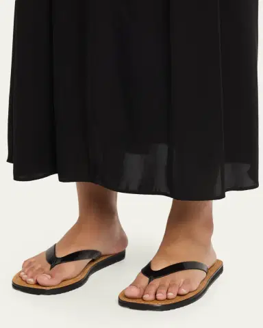 The Row City Leather Flat Thong Sandals | Thumbnail 7