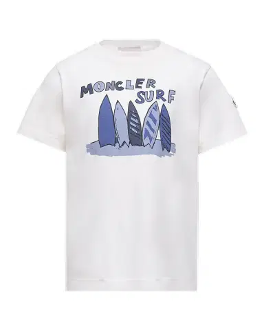 Moncler Boy's Surf-Print Cotton Jersey T-Shirt, Size 12-14 | Thumbnail 2