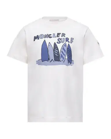 Moncler Boy's Surf-Print Cotton Jersey T-Shirt, Size 8-10 | Thumbnail 2