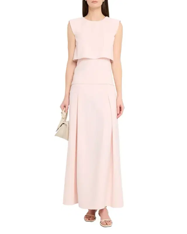 Fold Layered Crepe Sleeveless Top
