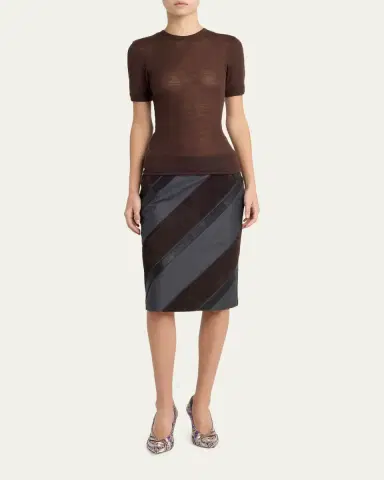 Versace Paneled Midi Skirt | Thumbnail 5