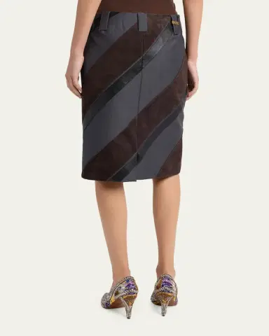 Versace Paneled Midi Skirt | Thumbnail 6