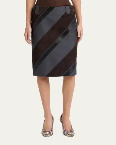 Versace Paneled Midi Skirt | Thumbnail 7