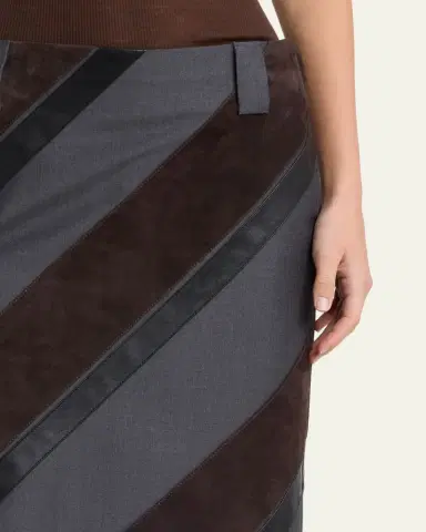 Versace Paneled Midi Skirt | Thumbnail 8