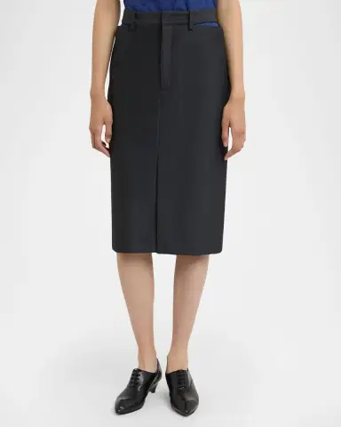 Jil Sander Waist-Cutout Wool Suiting Skirt | Thumbnail 4 Jil Sander Waist-Cutout Wool Suiting Skirt | Thumbnail 4