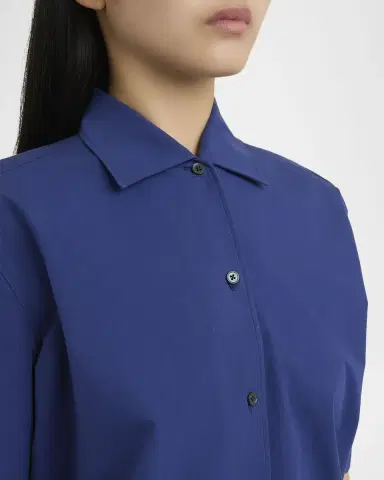 Jil Sander Gathered Short-Sleeve Button-Down Shirt | Thumbnail 5