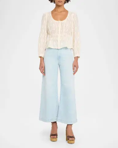 PAIGE Harper High-Rise WIde-Leg Ankle Jeans | Thumbnail 2