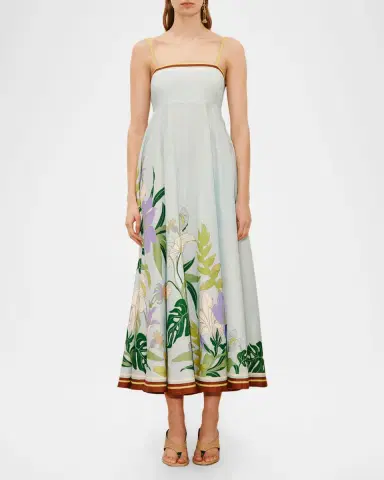 ALÉMAIS Alfie Linen Midi Dress | Thumbnail 2 ALÉMAIS Alfie Linen Midi Dress | Thumbnail 2
