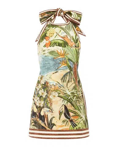 ALÉMAIS Toucan Tango Halter Mini Dress | Thumbnail 1 ALÉMAIS Toucan Tango Halter Mini Dress | Thumbnail 1