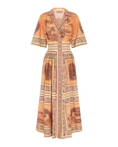 ALÉMAIS Alberta Smocked Maxi Shirtdress | Thumbnail 1 ALÉMAIS Alberta Smocked Maxi Shirtdress | Thumbnail 1