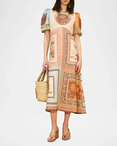 ALÉMAIS Alberta Linen Midi Dress | Thumbnail 2 ALÉMAIS Alberta Linen Midi Dress | Thumbnail 2