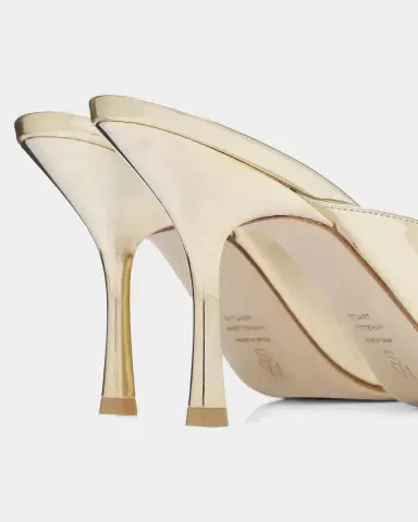 Stuart Weitzman 85mm Madison Metallic Leather Mule Pumps | Thumbnail 4 Stuart Weitzman 85mm Madison Metallic Leather Mule Pumps | Thumbnail 4