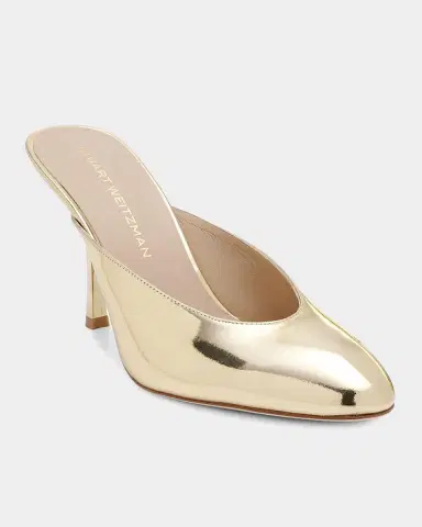 Stuart Weitzman 85mm Madison Metallic Leather Mule Pumps | Thumbnail 5 Stuart Weitzman 85mm Madison Metallic Leather Mule Pumps | Thumbnail 5