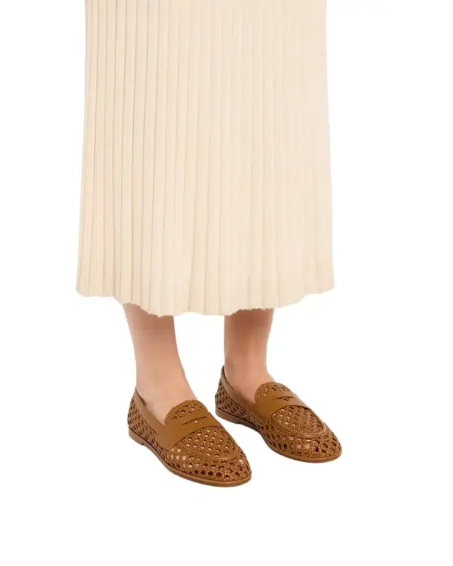 Spencer Woven Leather Penny Loafers