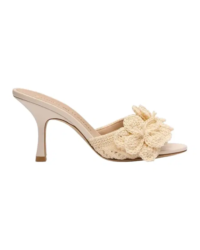 85mm Lotus Crochet Slide Sandals 85mm Lotus Crochet Slide Sandals