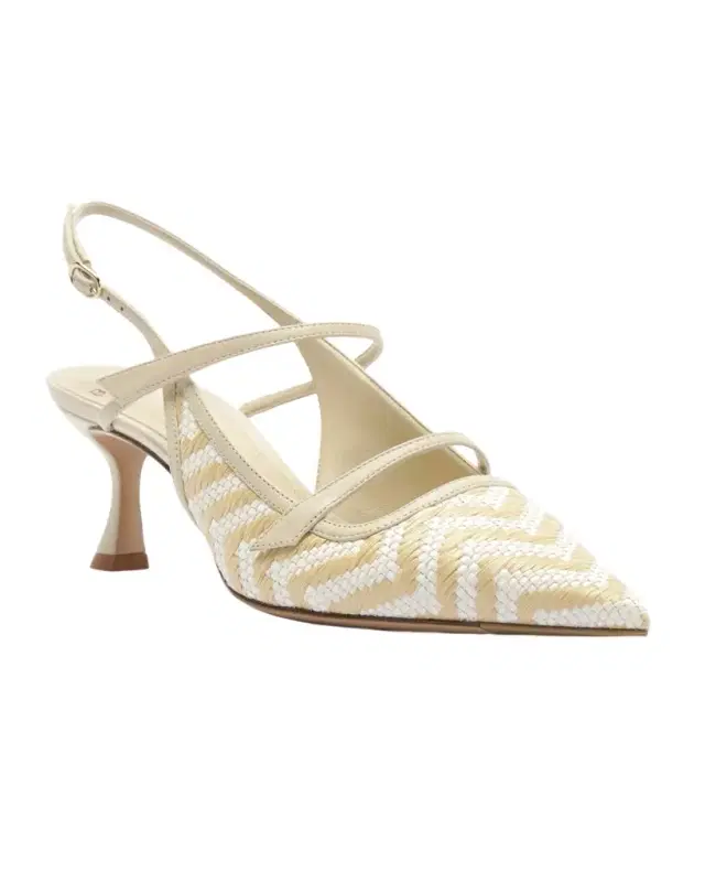 60mm Tita Raffia Zig-Zag Pumps