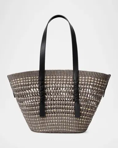 Loewe x Paula's Ibiza Braid Medium Woven Basket Tote Bag | Thumbnail 3