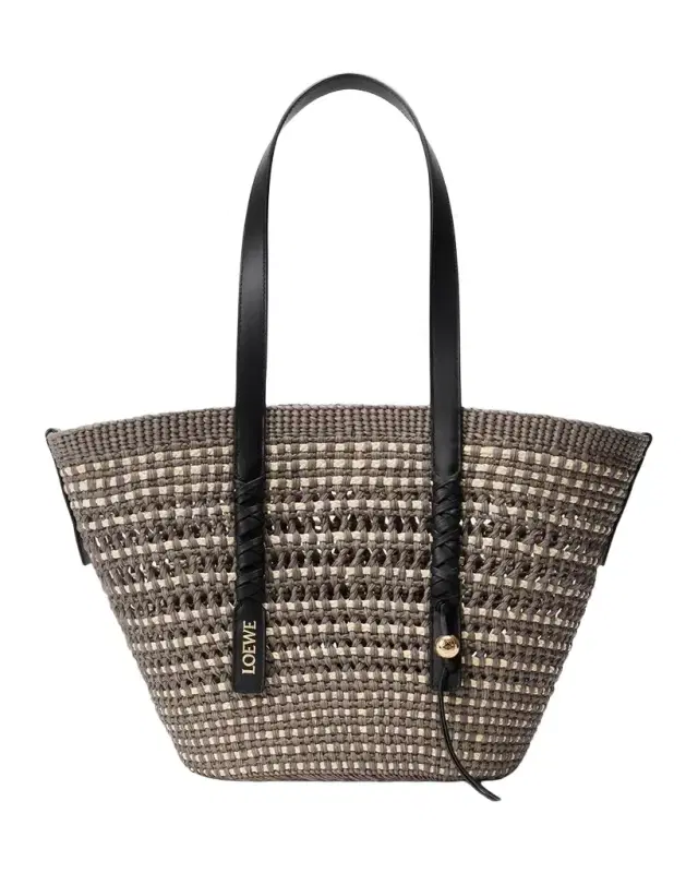 Loewe x Paula 's Ibiza Braid Medium Woven Basket Tote Bag