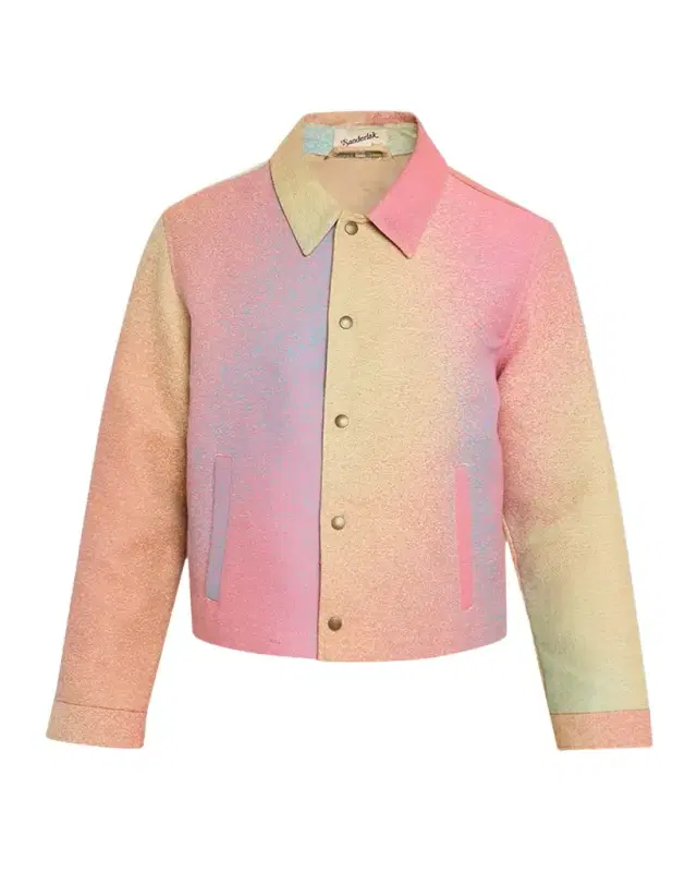 Sanderlak x Maharam Men 's Multicolor Jacquard Blouson Jacket
