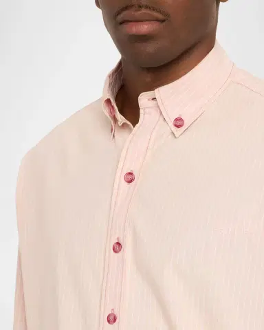 Sanderlak Men's Stripe Poplin Oversized Button-Down Shirt | Thumbnail 5 Sanderlak Men's Stripe Poplin Oversized Button-Down Shirt | Thumbnail 5