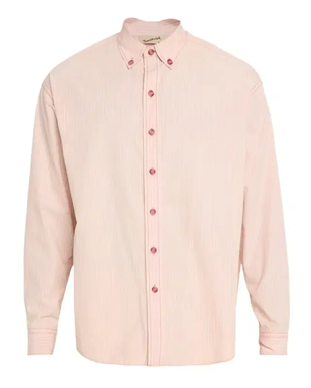 Sanderlak Men 's Stripe Poplin Oversized Button-Down Shirt