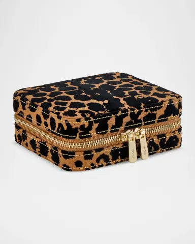 Wolf Savanna Leopard Print Jewelry Zip Case | Thumbnail 2
