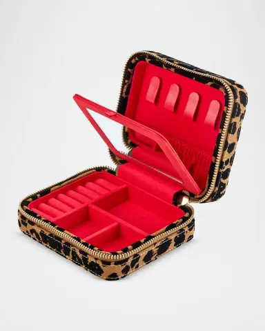 Wolf Savanna Leopard Print Jewelry Zip Case | Thumbnail 6