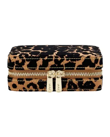 Wolf Savanna Leopard Print Jewelry Zip Case | Thumbnail 1