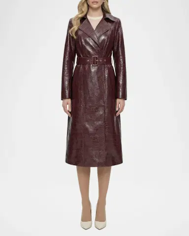 Gorski Select Leather Croco-Embossed Trench Coat | Thumbnail 2 Gorski Select Leather Croco-Embossed Trench Coat | Thumbnail 2