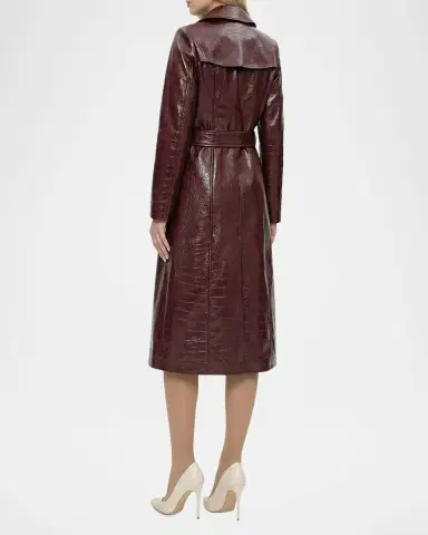 Gorski Select Leather Croco-Embossed Trench Coat | Thumbnail 3 Gorski Select Leather Croco-Embossed Trench Coat | Thumbnail 3