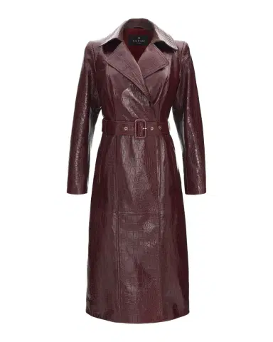 Gorski Select Leather Croco-Embossed Trench Coat | Thumbnail 1 Gorski Select Leather Croco-Embossed Trench Coat | Thumbnail 1