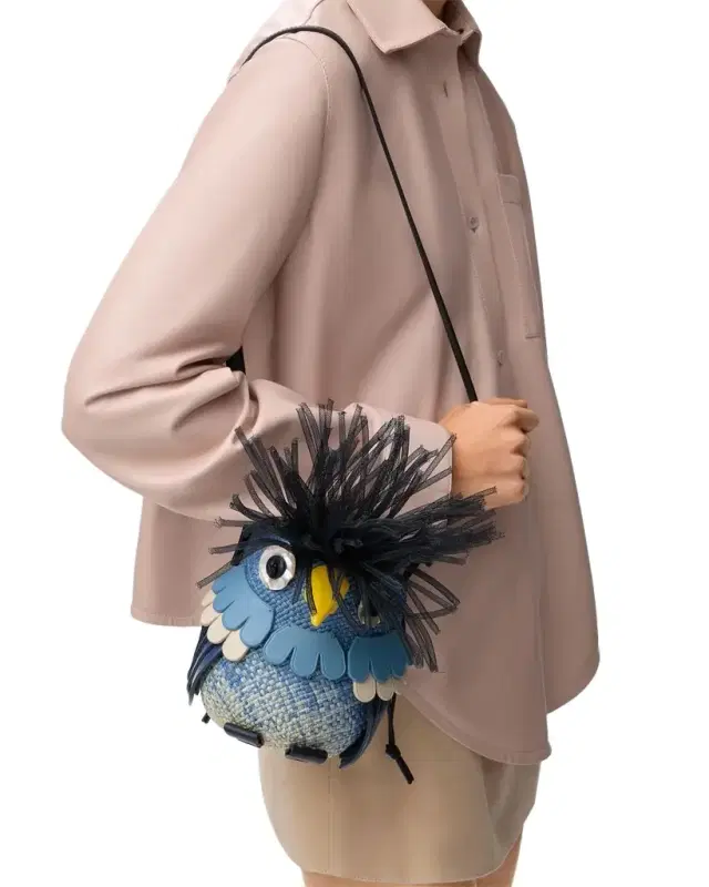 x Paula 's Ibiza Woven Bird Shoulder Bag
