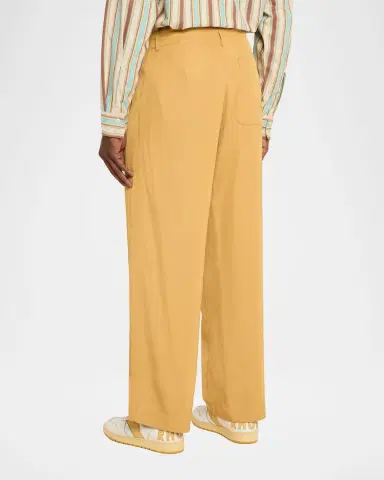 Sanderlak Men's Viscose Wide-Leg Drawstring Pants | Thumbnail 3 Sanderlak Men's Viscose Wide-Leg Drawstring Pants | Thumbnail 3