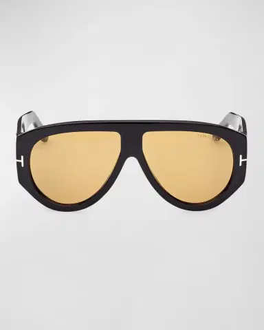 Tom Ford Bronson T-Monogram Round Acetate Sunglasses | Thumbnail 2 Tom Ford Bronson T-Monogram Round Acetate Sunglasses | Thumbnail 2