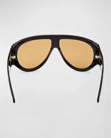 Tom Ford Bronson T-Monogram Round Acetate Sunglasses | Thumbnail 4 Tom Ford Bronson T-Monogram Round Acetate Sunglasses | Thumbnail 4