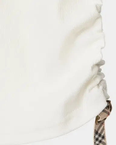 Burberry Ruched Check Drawstring Tank Top | Thumbnail 6 Burberry Ruched Check Drawstring Tank Top | Thumbnail 6
