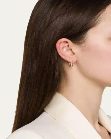 Shashi Katerina Double Huggie Hoop Earrings | Thumbnail 2
